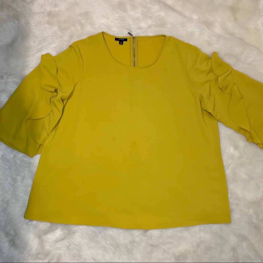 Alfani Ruffled-Sleeve Zip-Back Top - Picture 3 of 12